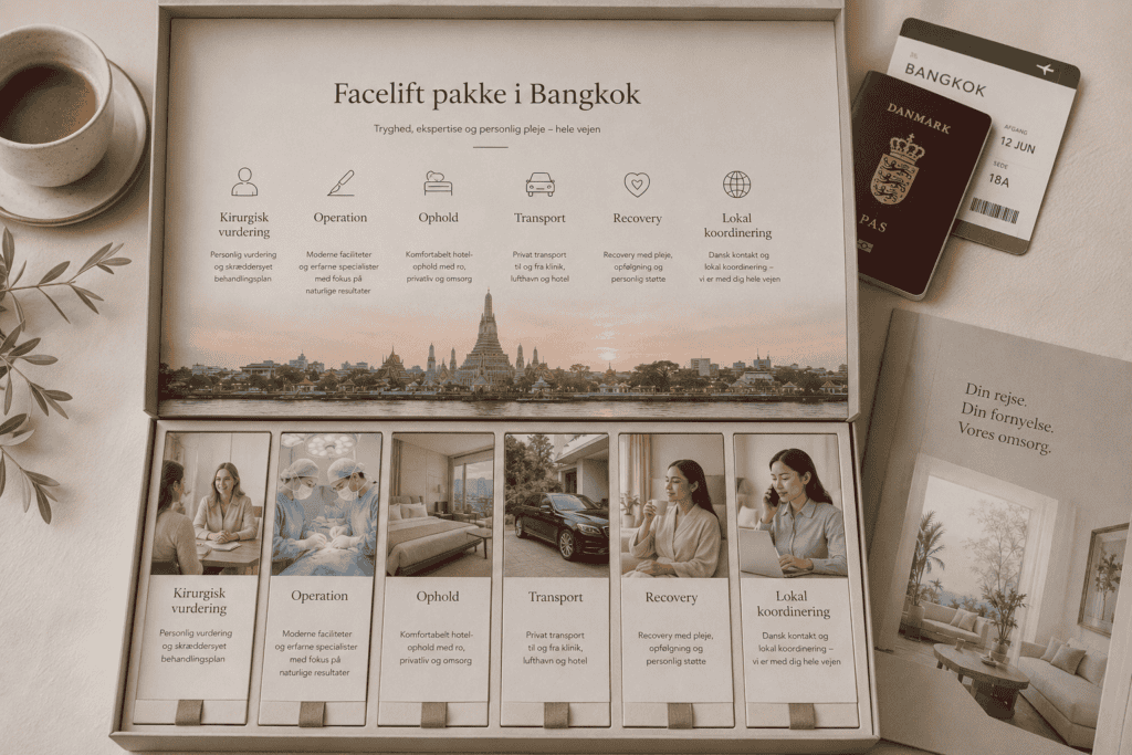 Eksempel på rejseplan for facelift i Bangkok