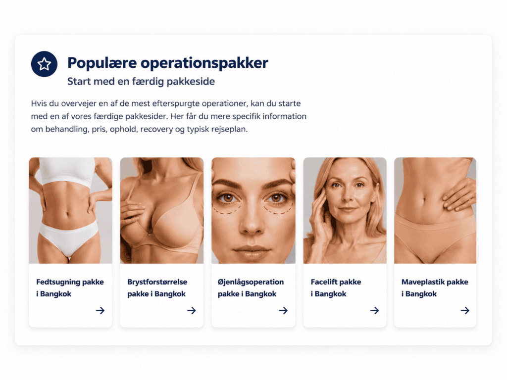 Populære operationspakker i Bangkok